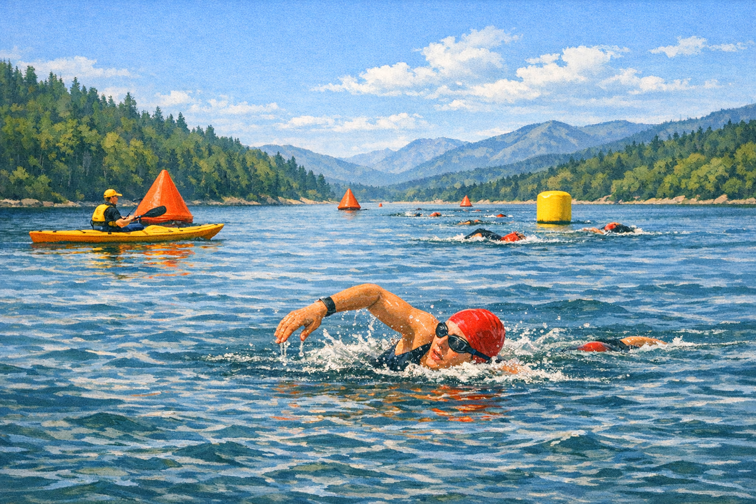 Épreuve de natation en eau libre